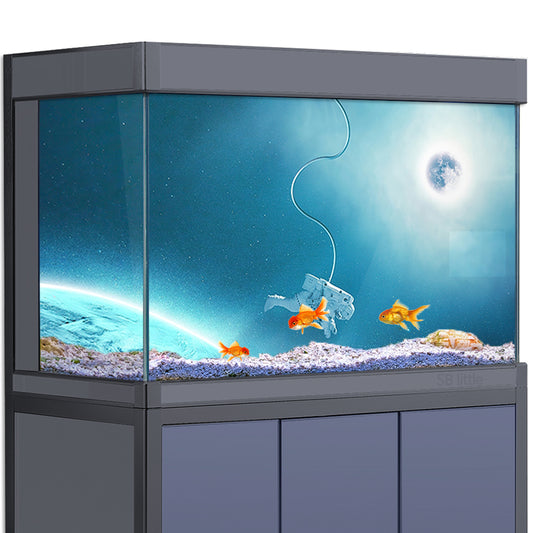 Aquarium Background Stickers - Space astronaut - Fish Tank Reptile Terrarium Decor Poster