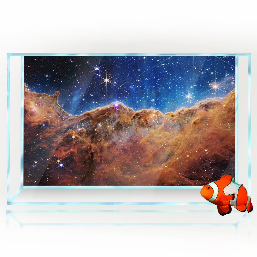 Aquarium Background Stickers - Cosmic Star Galaxies - Fish Tank Reptile Terrarium Decor Poster