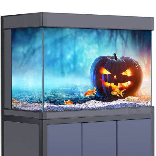 Aquarium Background Stickers - Halloween Pumpkins - Fish Tank Reptile Terrarium Decor Poster