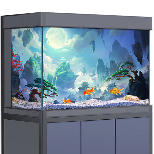 Aquarium Background Stickers - Fantasy Wonderland - Fish Tank Reptile Terrarium Decor Poster