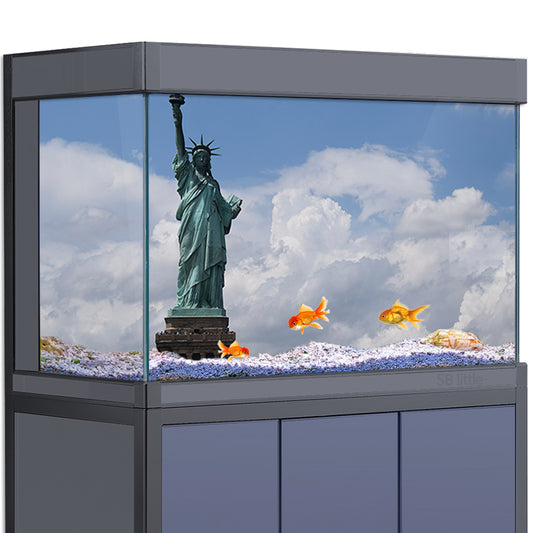 Aquarium Background Stickers - Statue of Liberty - Fish Tank Reptile Terrarium Decor Poster