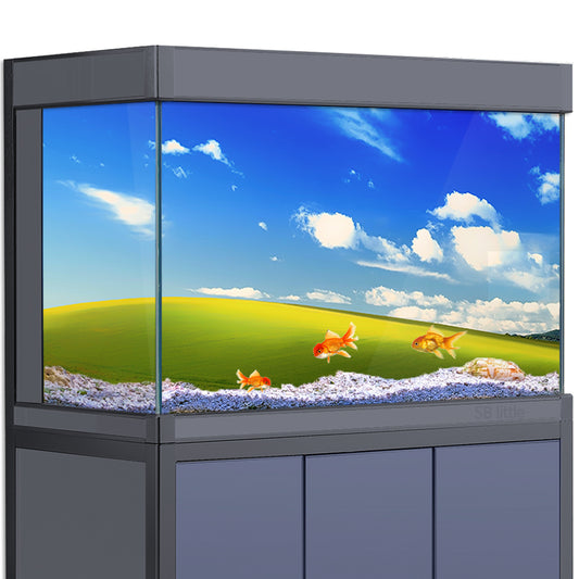 Aquarium Background Stickers - Blue Sky Meadows - Fish Tank Reptile Terrarium Decor Poster