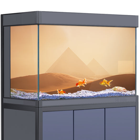 Aquarium Background Stickers - Desert Pyramid Egypt - Fish Tank Reptile Terrarium Decor Poster