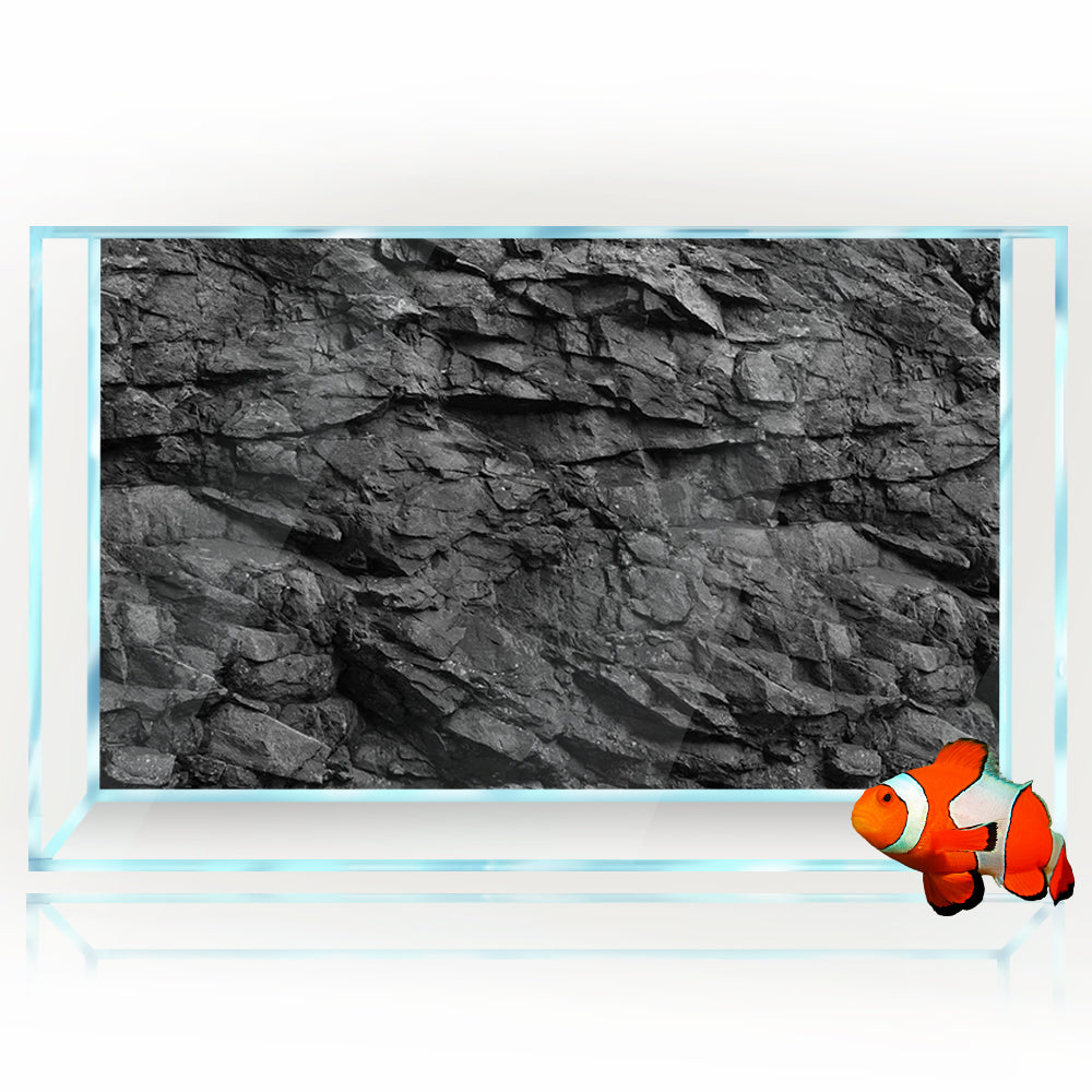 Aquarium Background Stickers - Rock Stone Wall  Marble - Fish Tank Reptile Terrarium Decor Poster